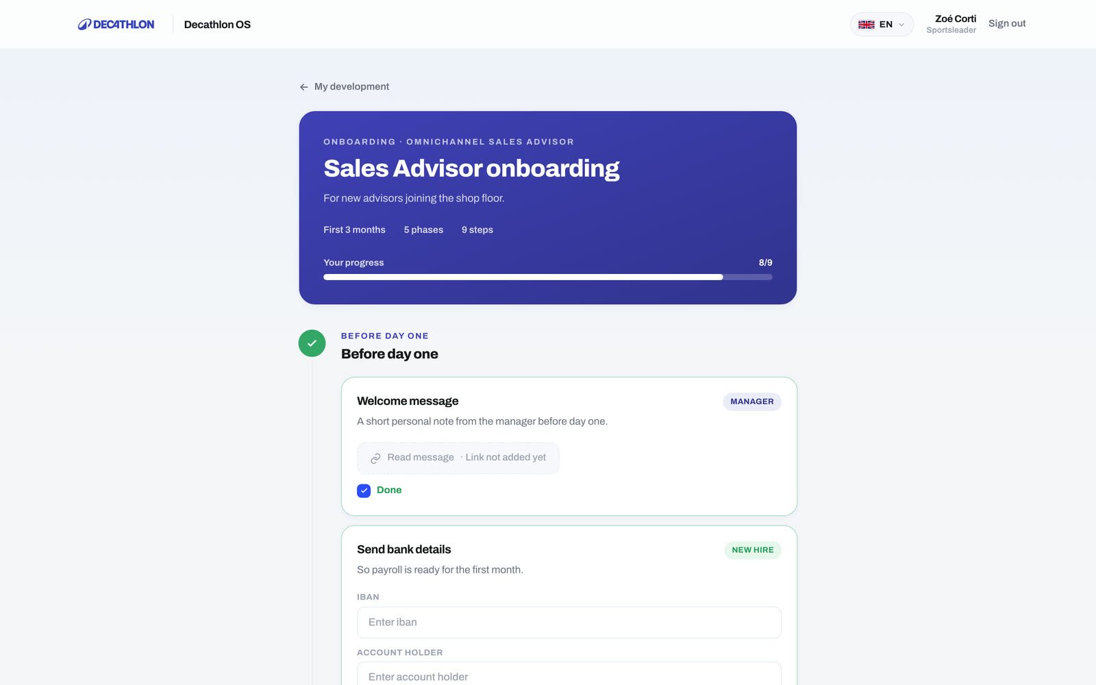 The onboarding journey as a new joiner sees it